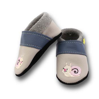 Lauflernschuhe Schnecke auf grau